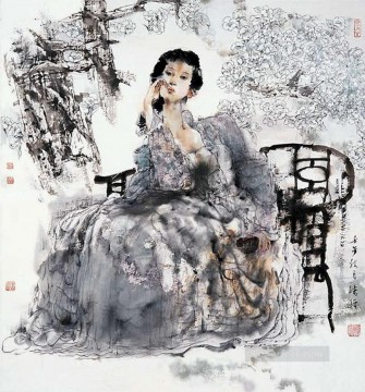  china Lienzo - Wu Xujing chica de tinta china